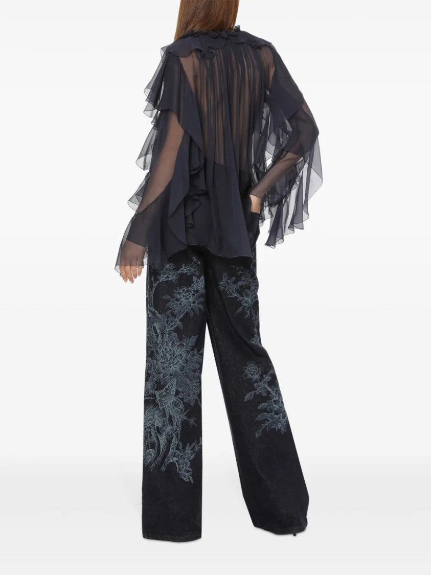 Alberta Ferretti White Tailored Fit Structured Shirt