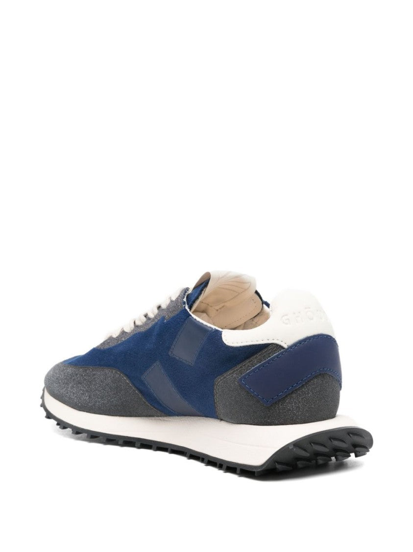 Ghoud Blue And Dark Grey Panel Sneakers