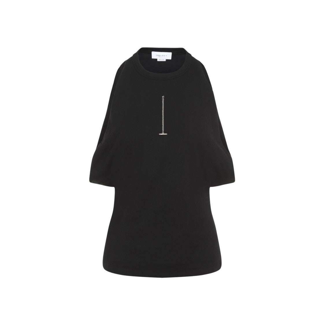 Alexander Mcqueen Black Cotton Top