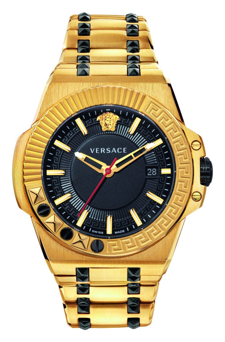 Versace Chain Reaction 45 Mm Analog Quartz Watch With Sapphire Crystal