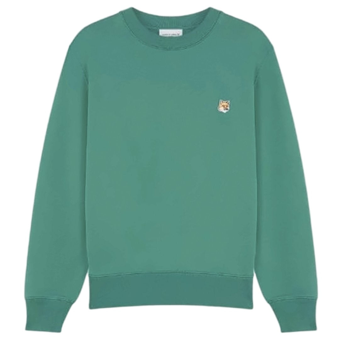 Maison Kitsuné Long-Sleeve Crewneck Sweatshirt With Embroidered Logo