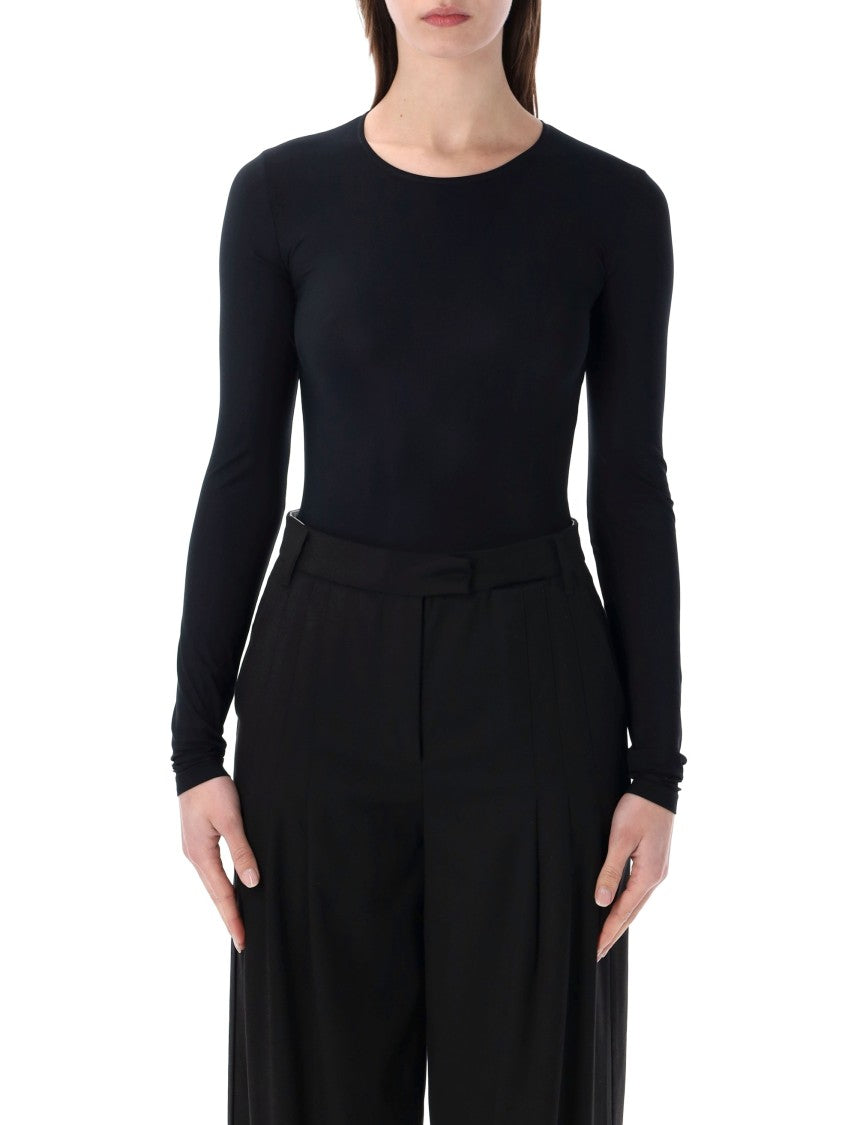 Mm6 By Maison Margiela Numeric Second Skin Jersey Bodysuit