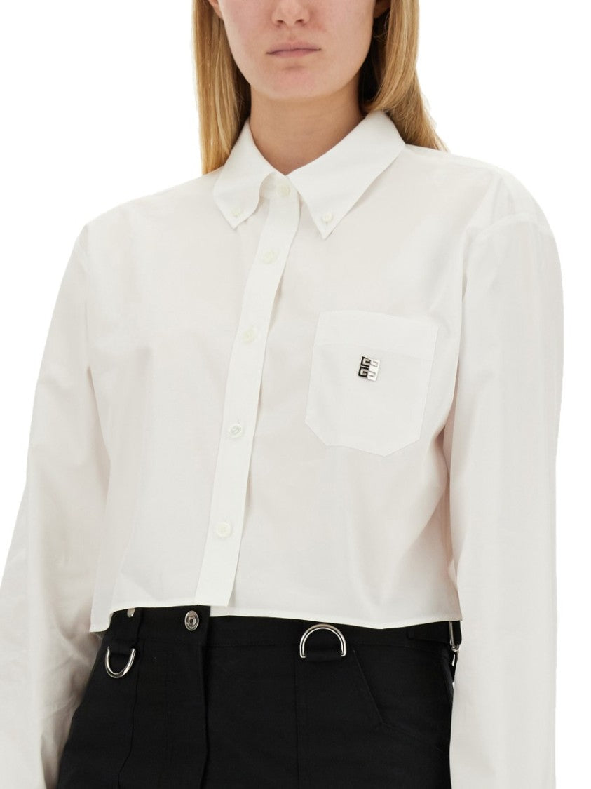 Givenchy Cropped Shirt With Classic Collar