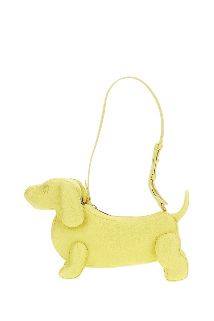 Thom Browne Yellow Soft Pebble Grain Leather Shoulder Bag