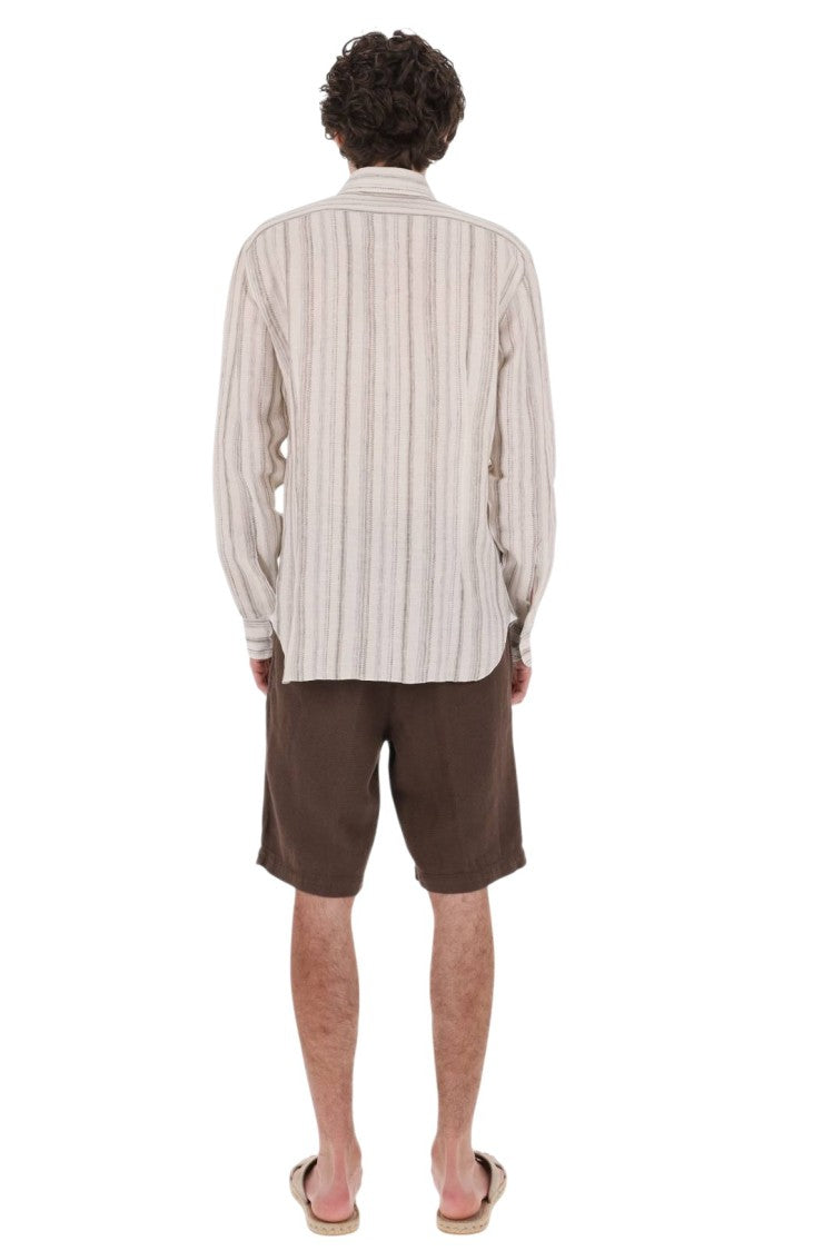 Barba Dandylife Striped Linen Shirt