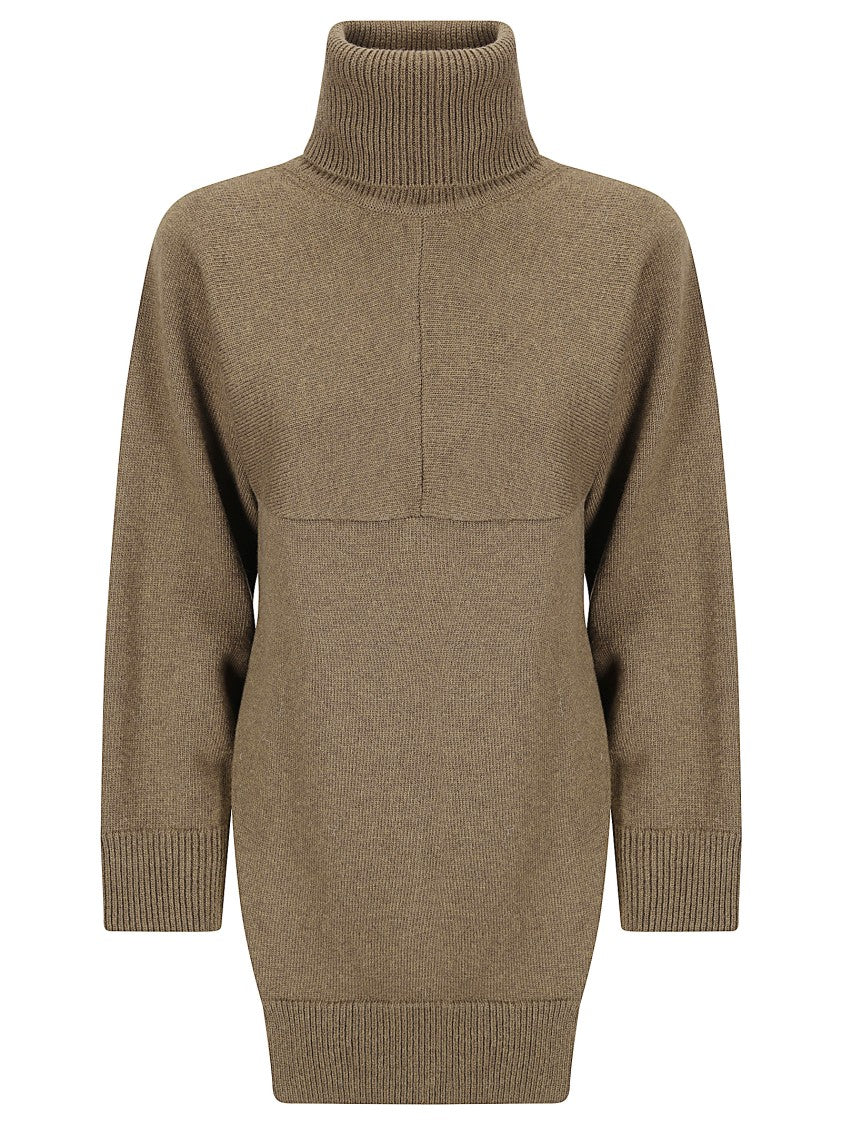 Stefano Mortari Asymmetric Hem Wool Turtleneck Sweater