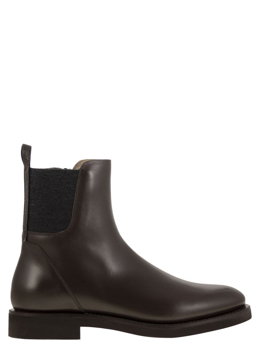 Brunello Cucinelli Chelsea Boot In Matt Calfskin