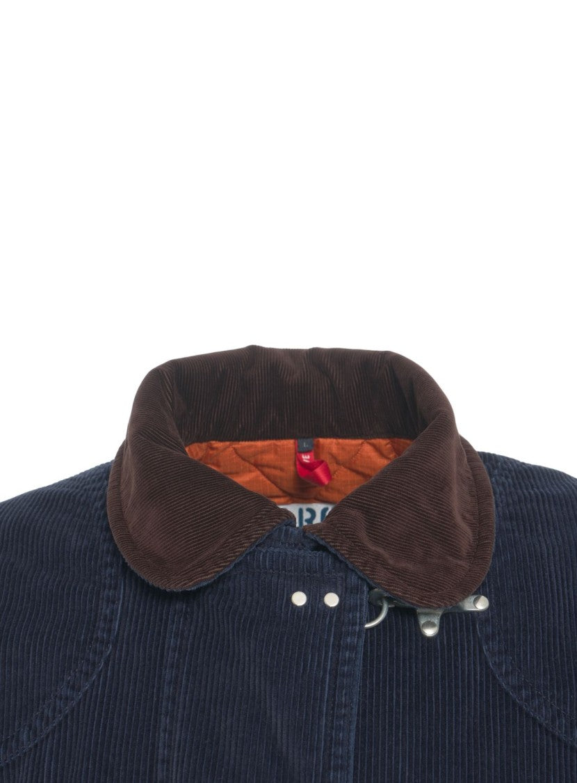 Fay Corduroy Jacket With Distinctive Hook Closure