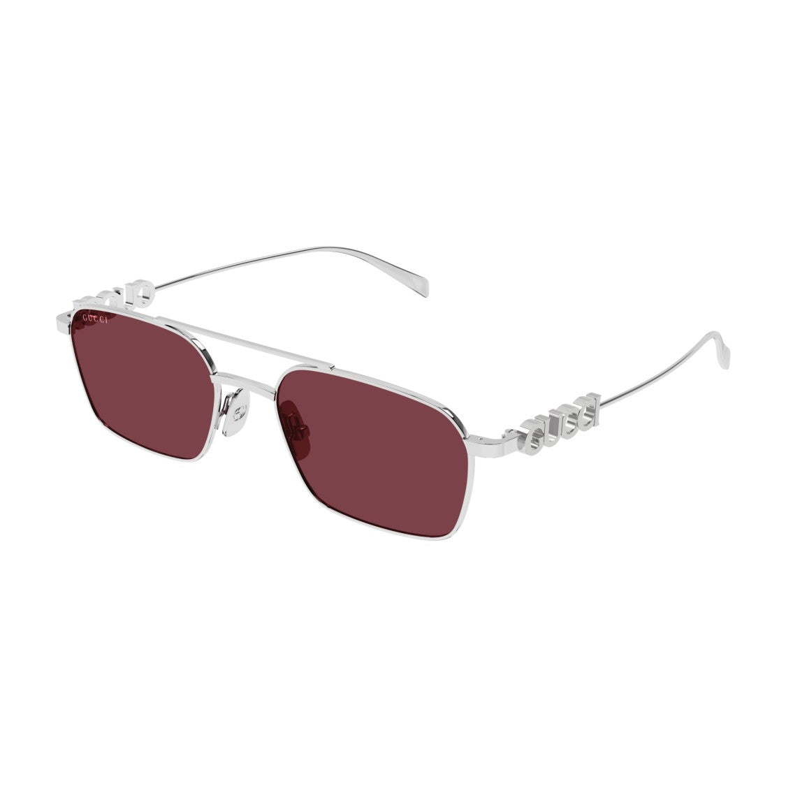 Gucci Gg1804s Rectangular Deep Burgundy Sunglasses