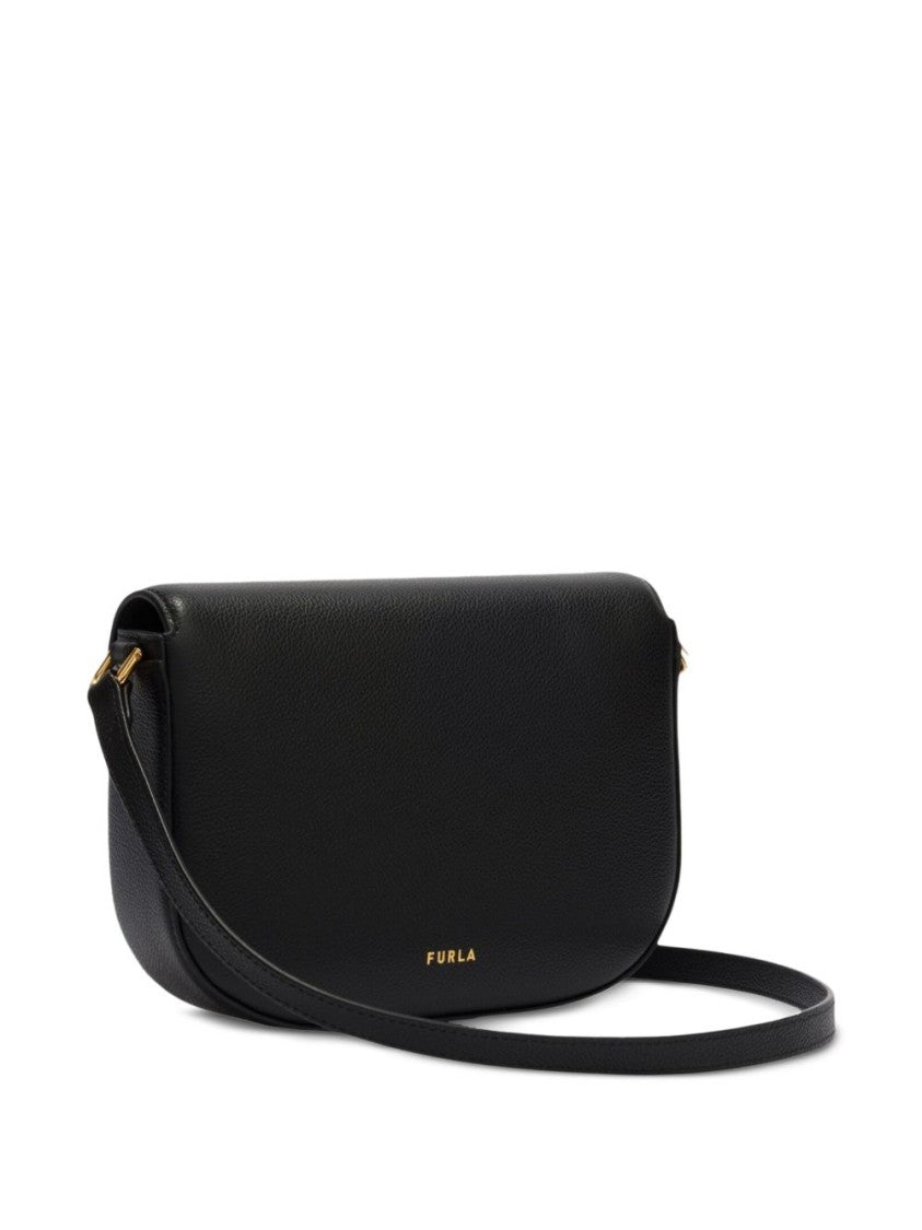 Furla Black Curved Sphere Handbag