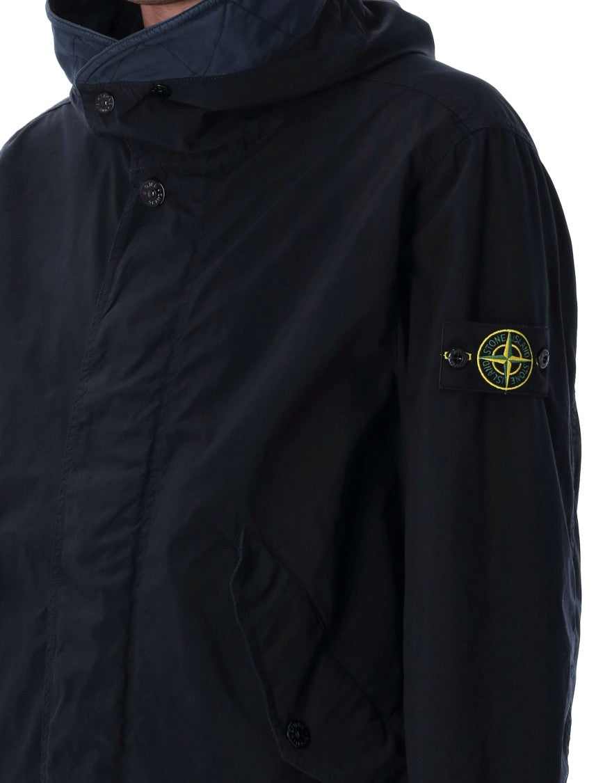 Stone Island Short Parka With Protective Hood