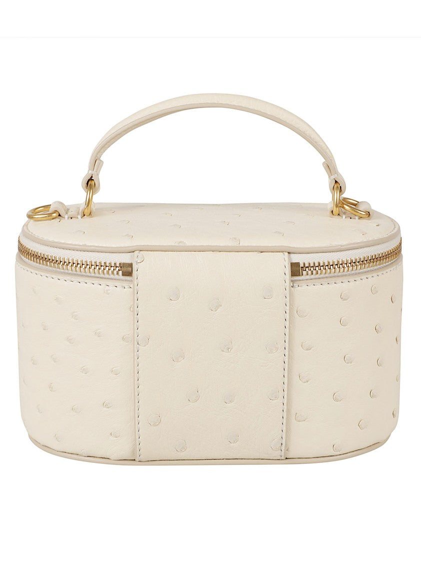 Valentino Garavani Oval-Shaped Bag In Textured Ostrich Leather