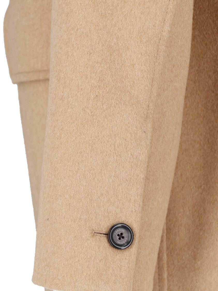 Lardini Classic Wool Jacket With Front Zip And Button Closure