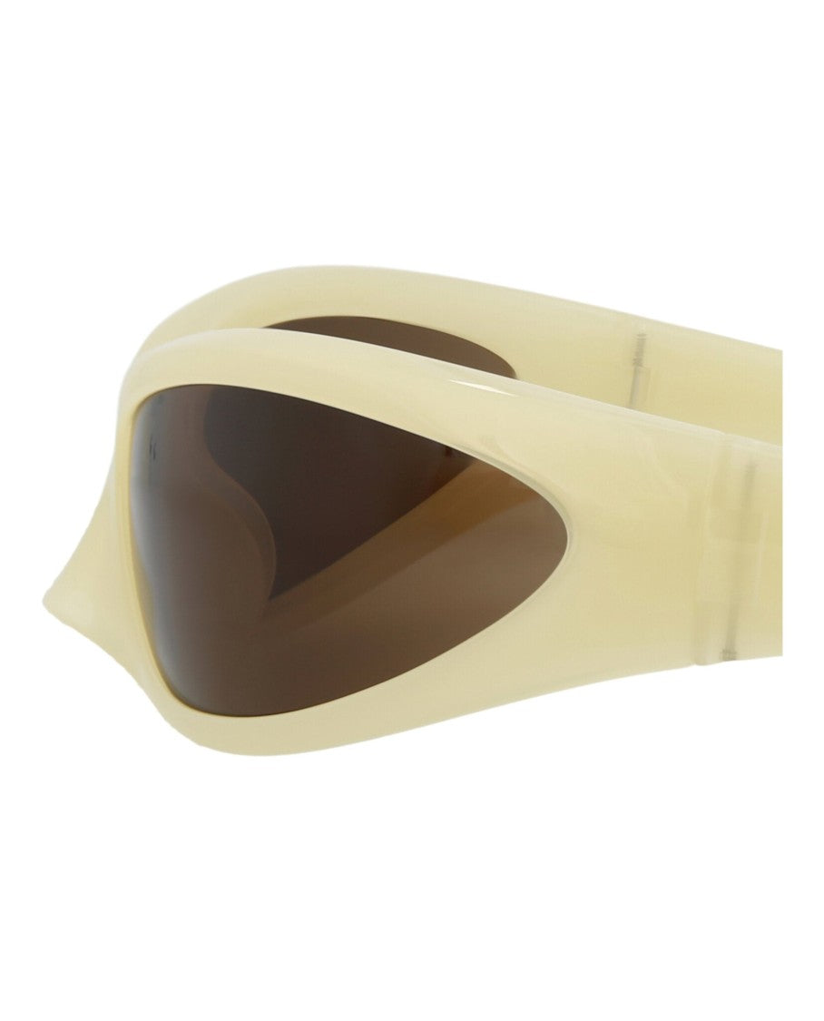 Balenciaga Shield-Frame Bio Injection Sunglasses With Saddle Nose Bridge