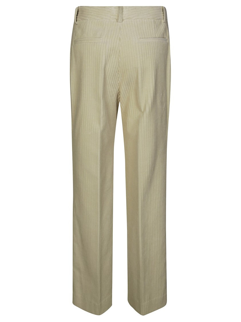 Parosh Ribbed Corduroy Straight-Leg Pants