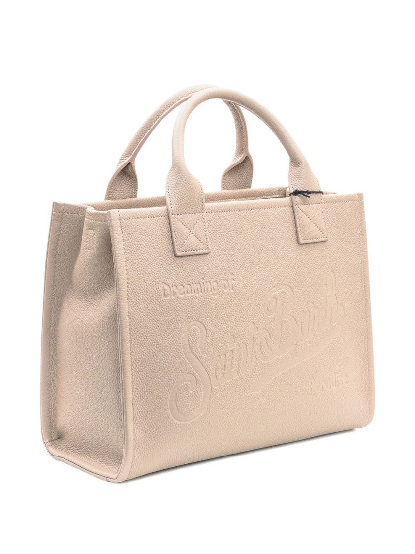 Mc2 Saint Barth Rectangular Top Handle Vanity Bag With Embossed Design
