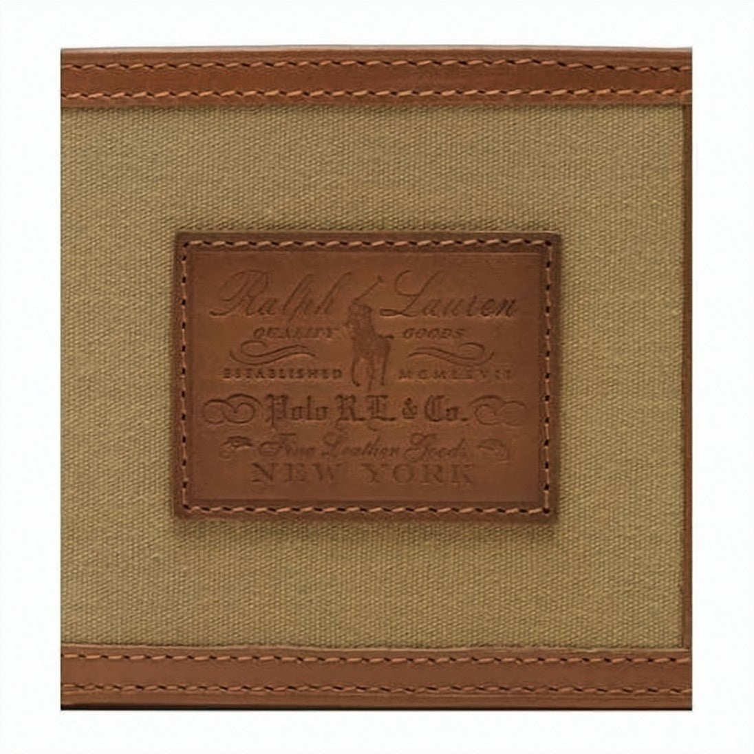 Polo Ralph Lauren Durable Cotton Bifold Wallet With Cowhide Leather Trim