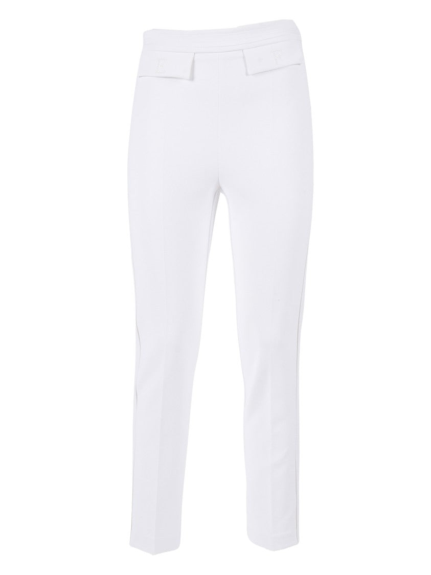 Elisabetta Franchi Cropped Tailored Minimalist Straight-Leg Pants