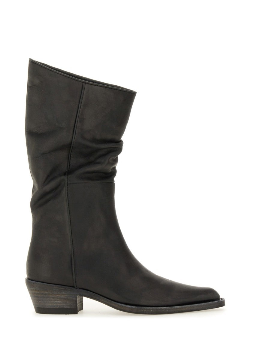 Khaite Clive Smooth Calf Leather Pointed Toe Boots