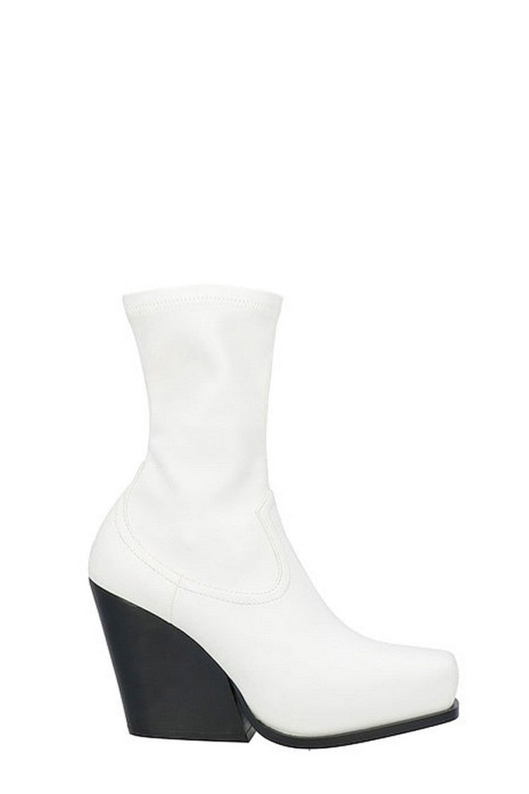 Stella Mccartney White Synthetic Block-Heel Boots