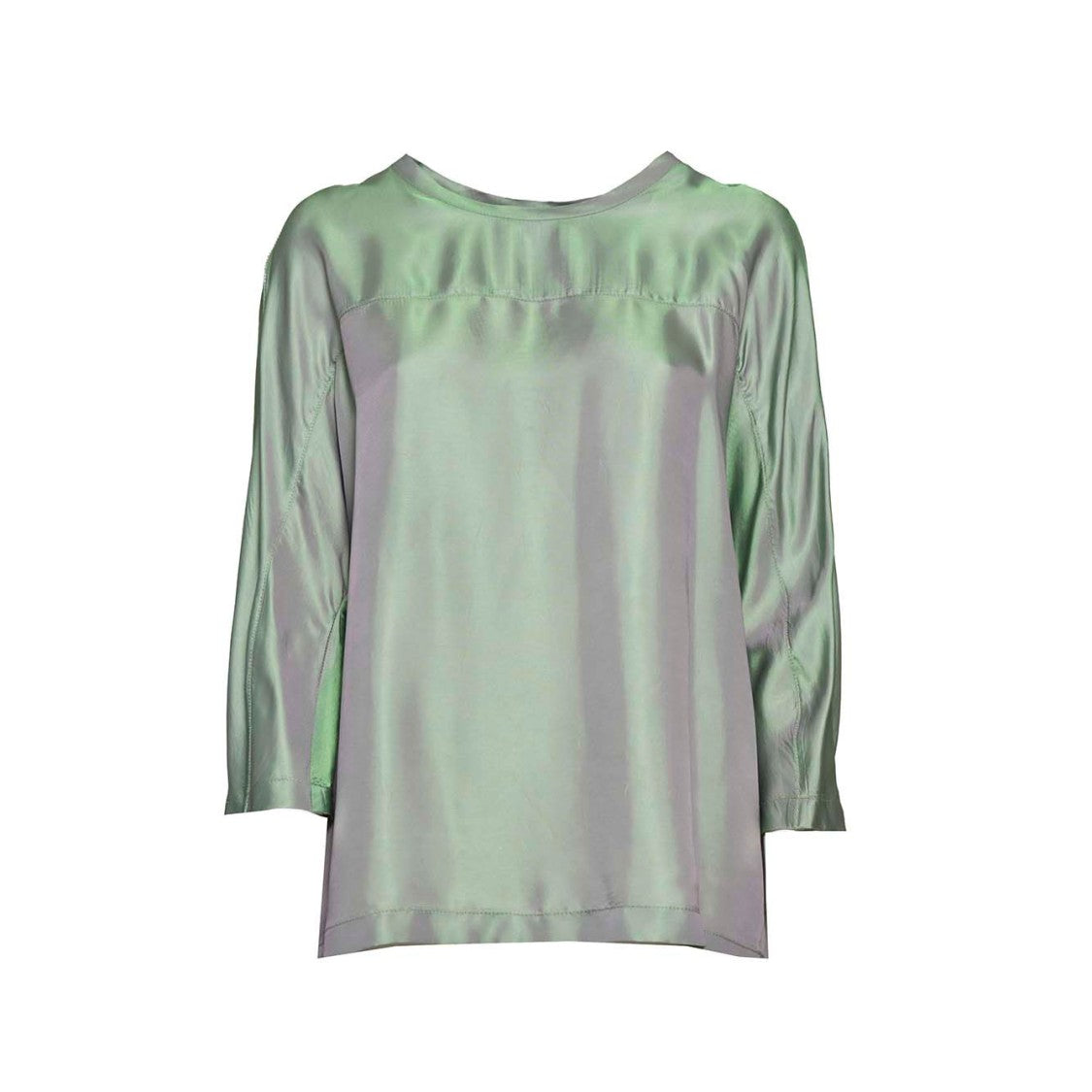 Aspesi Green Viscose Twill Blouse