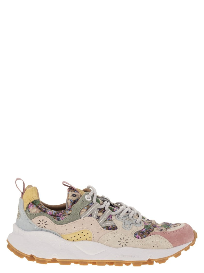 Flower Mountain Yamano 3 - Sneakers In Suede And Technical Fabric