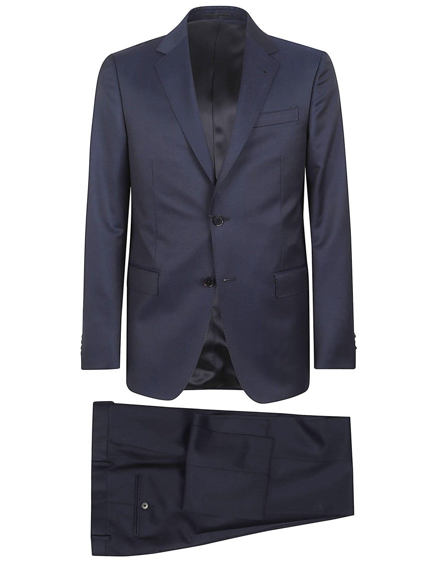 Zegna Tailored Blazer And Trousers Set With Notched Lapel