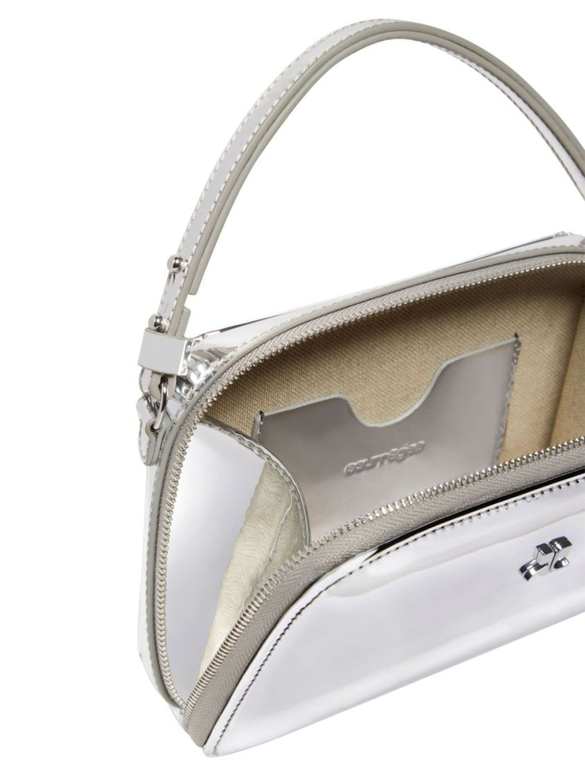 Courrèges Silver-Tone Mirrored Finish Handbag