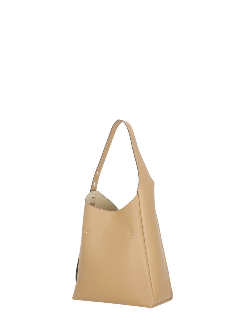 Tory Burch Small Slouchy Leather Hobo Bag With Gold-Tone Accents