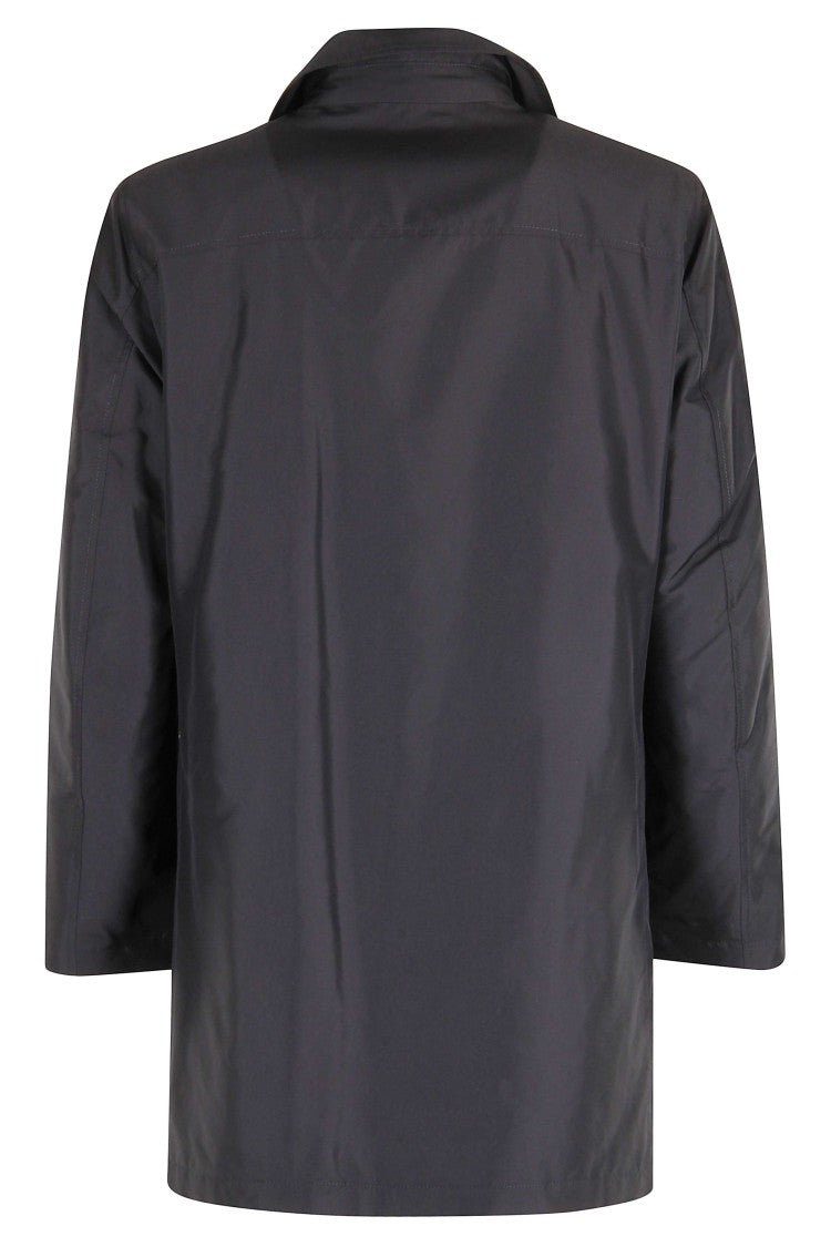Fay Water-Repellent Technical Poplin Jacket With High Collar