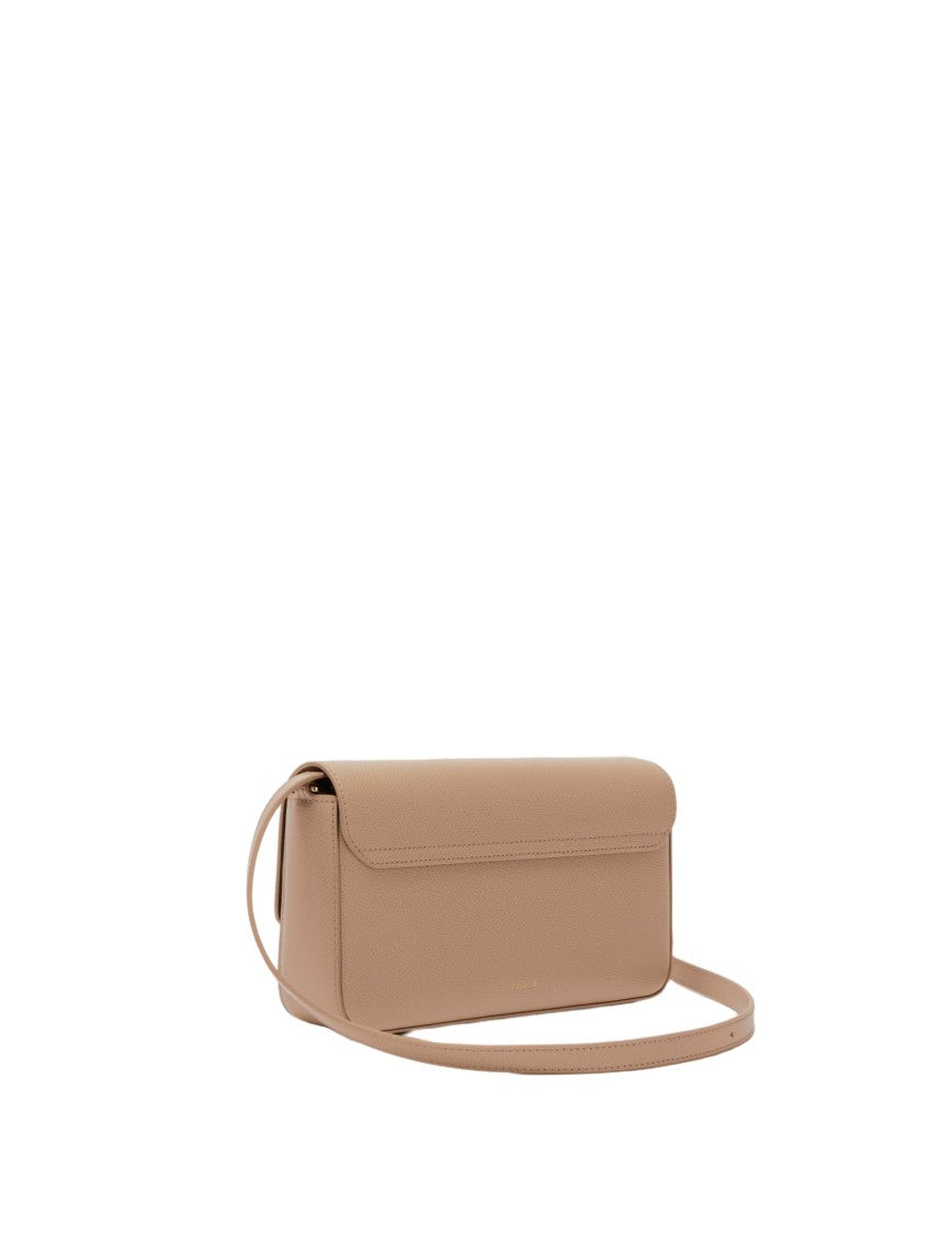 Furla Greige Iride S Leather Bag