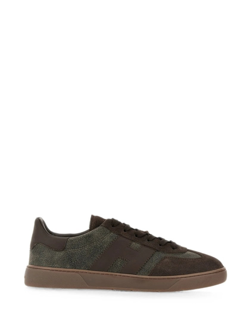Hogan Low-Top Sneakers With Textured Materials And Tonal Logo