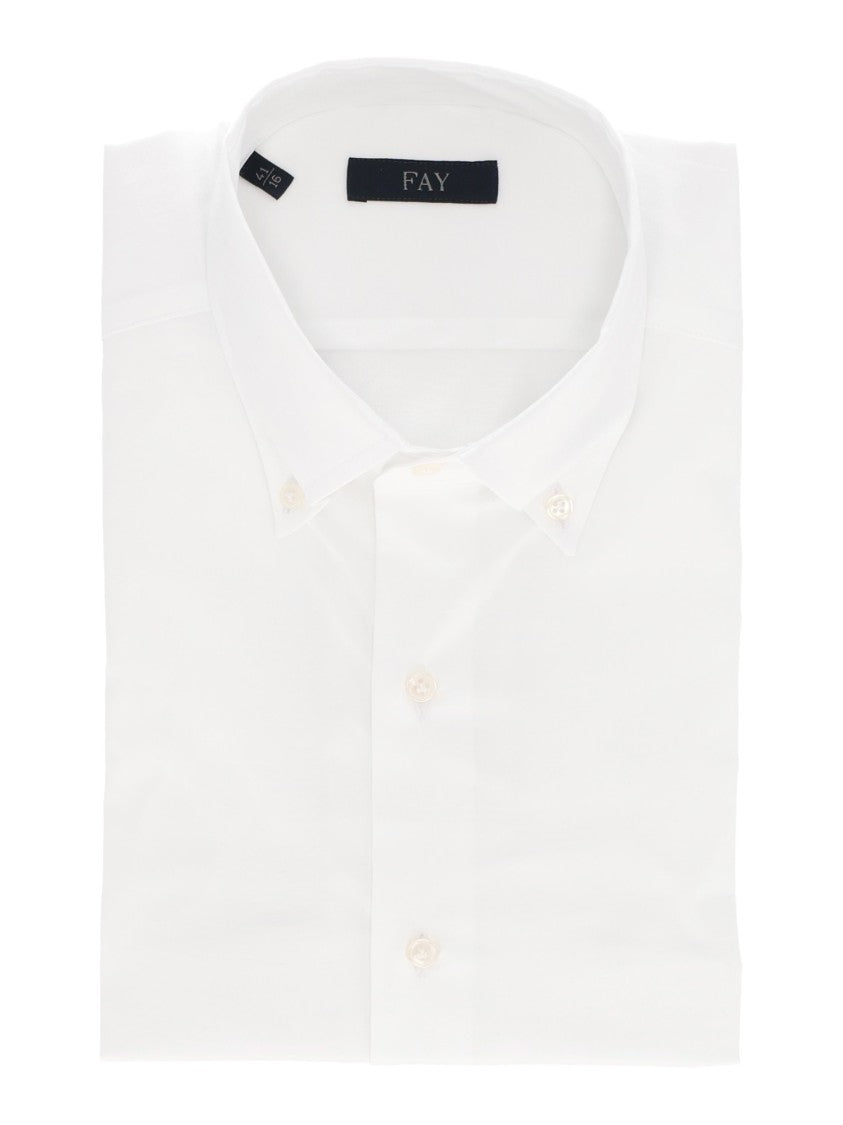 Fay Button Down Stretch Cotton Shirt