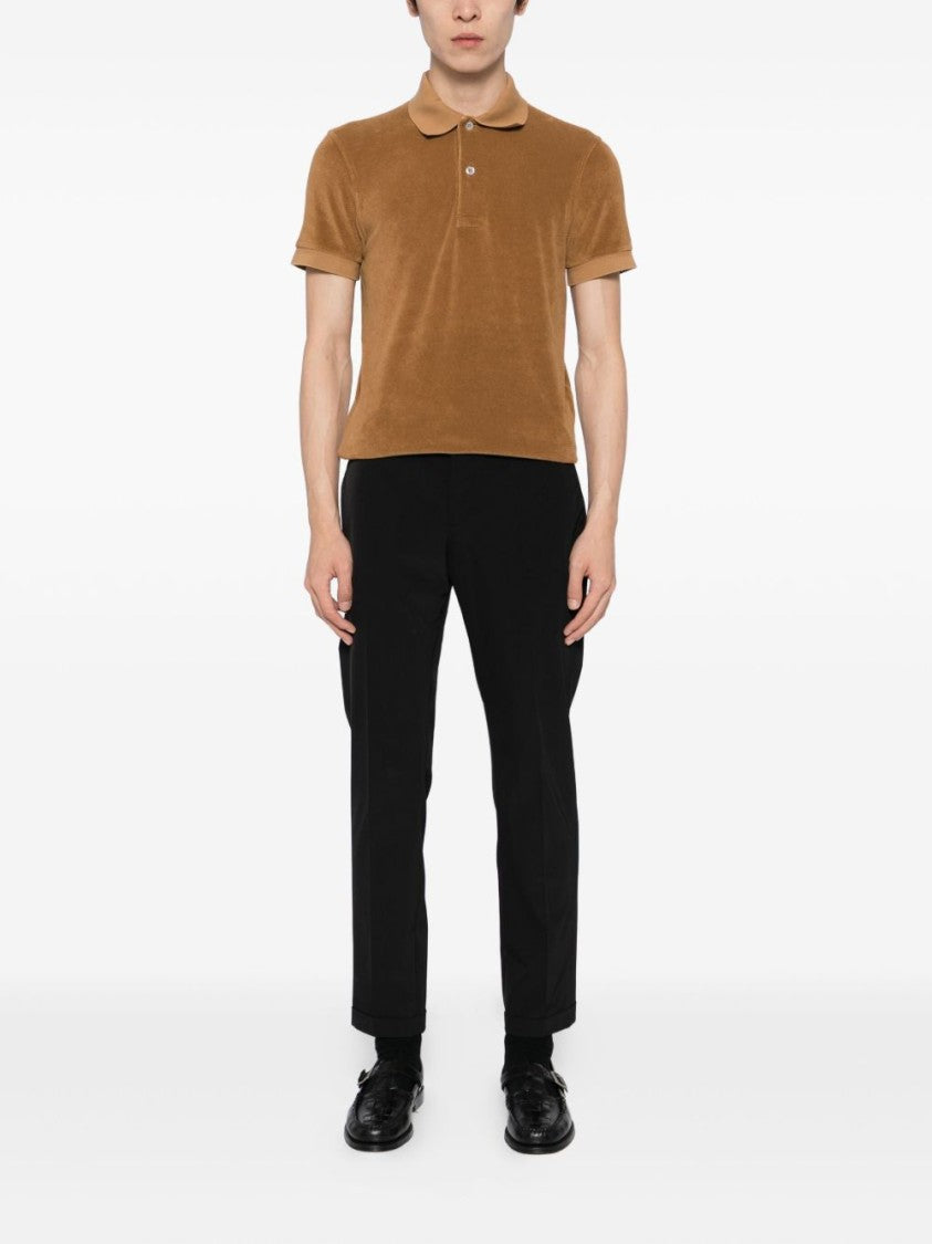 Tom Ford Toffee Cotton Blend Polo Shirt