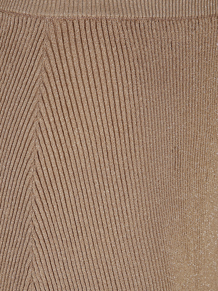 Chloé Ribbed Textured Skirt With Scalloped Hem