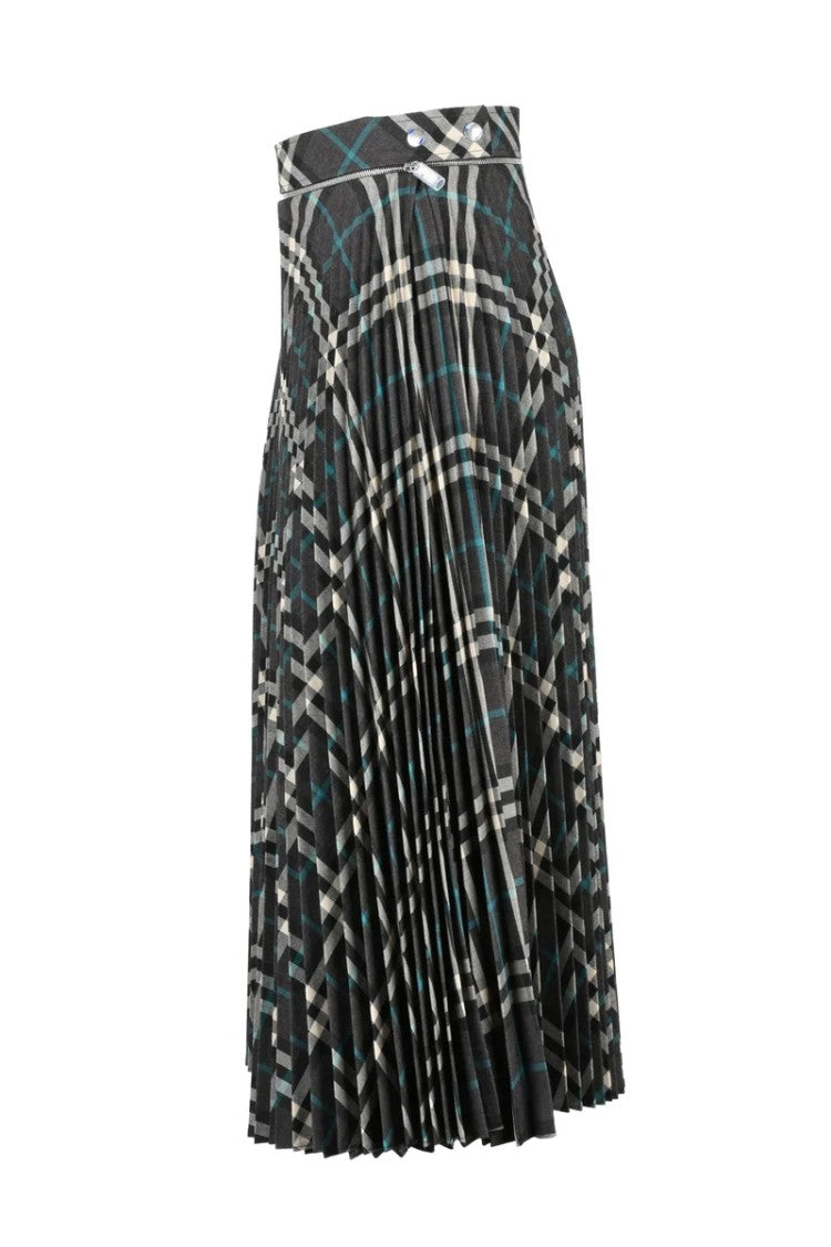 Burberry Pleated Skirt - Grey