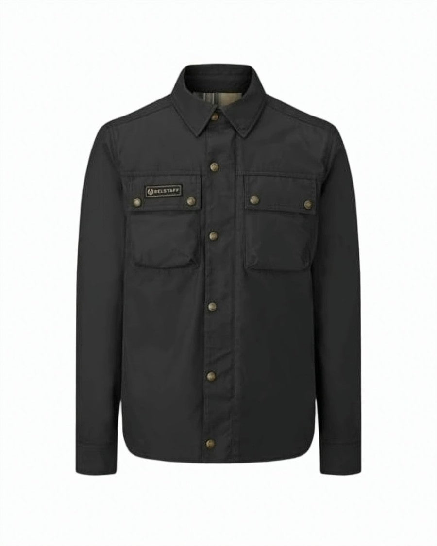 Belstaff Structured Black Jacket With Classic Collar