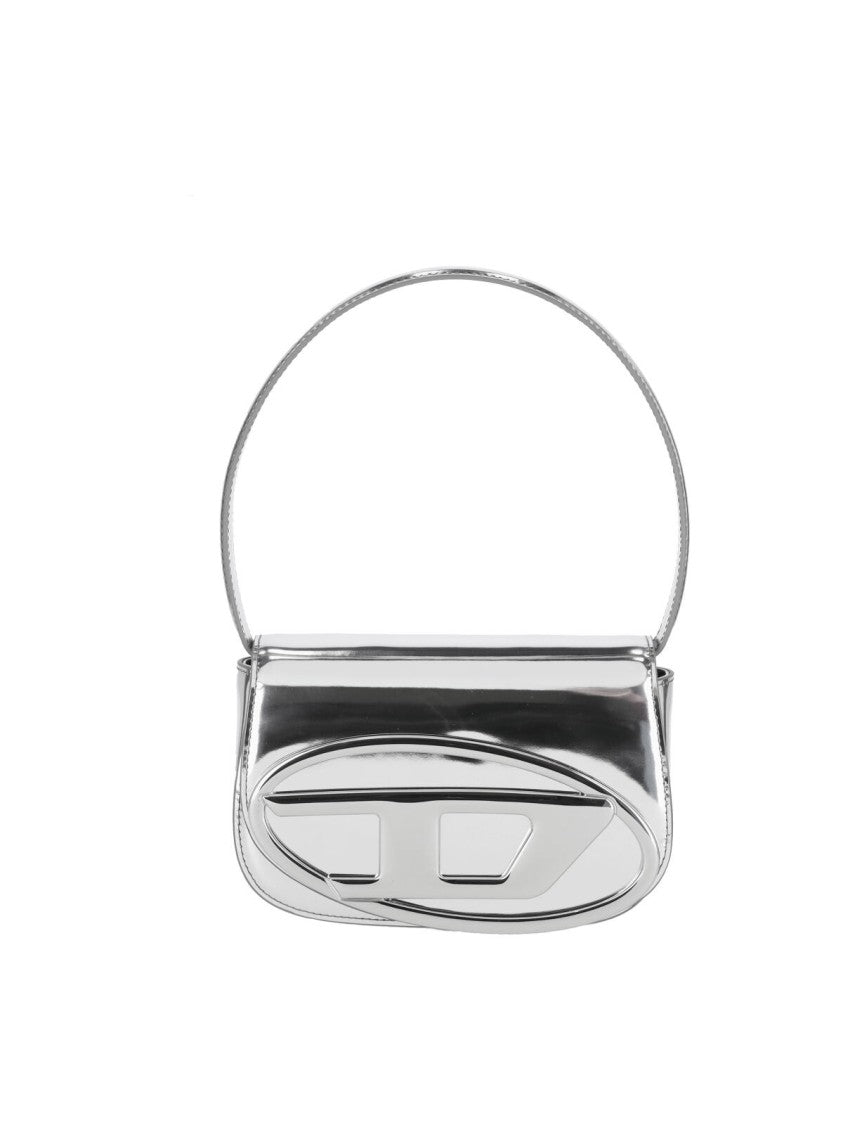 Diesel Silver 1Dr Metallic Leather Bag