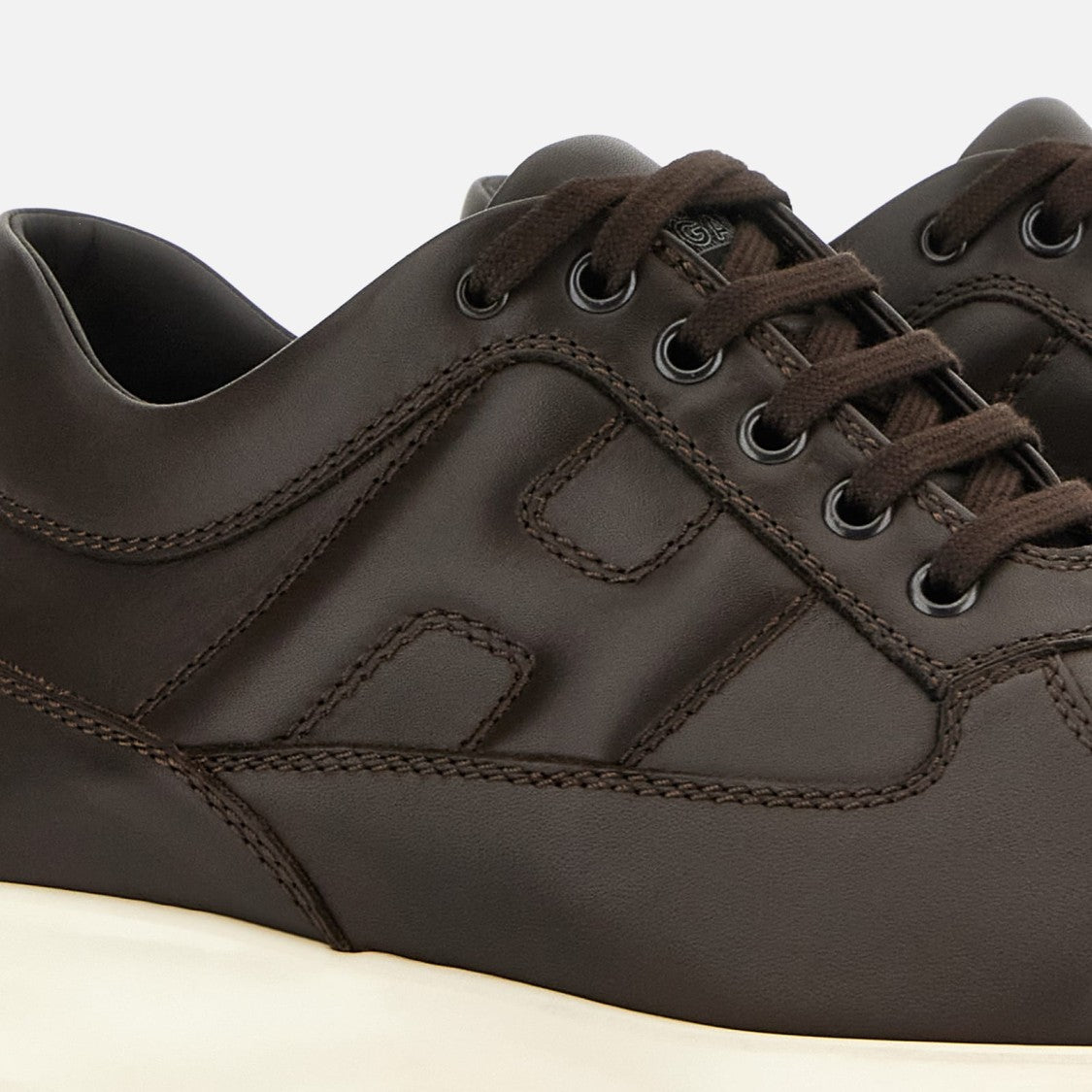 Hogan Sophisticated Brown Calfskin Interactive Shoes