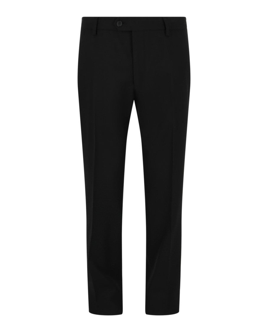 Ferragamo High-Rise Straight Leg Trousers With Metallic Stripe Design