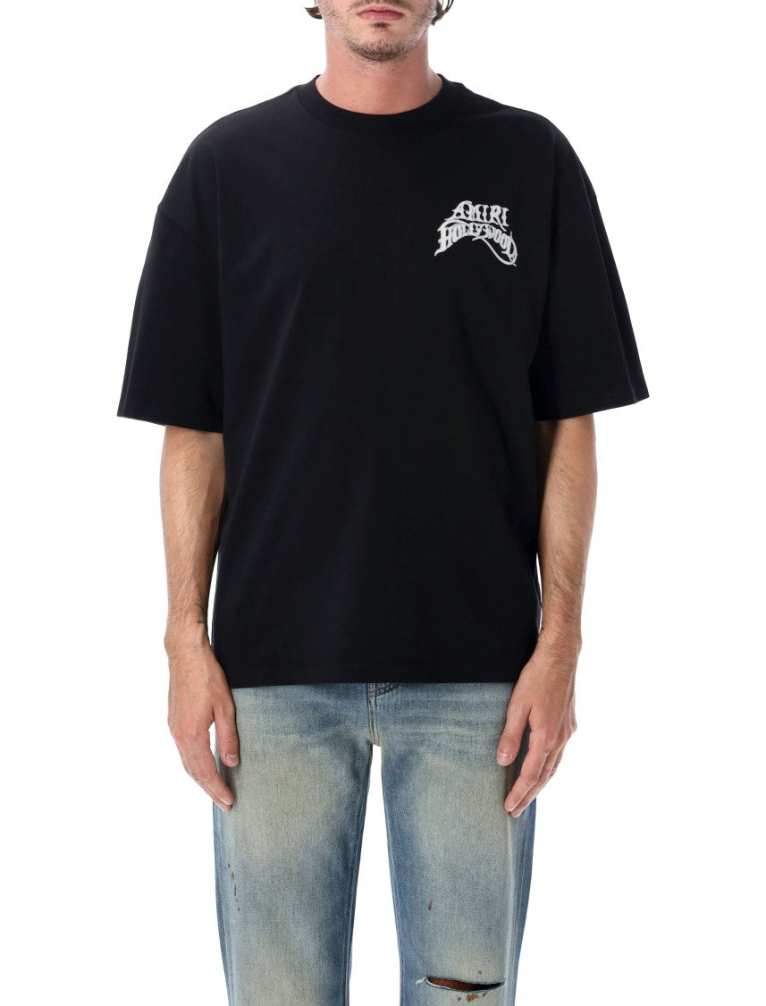 Amiri Hollywood Lightweight Cotton Jersey Motorcycle Graphic T-Shirt