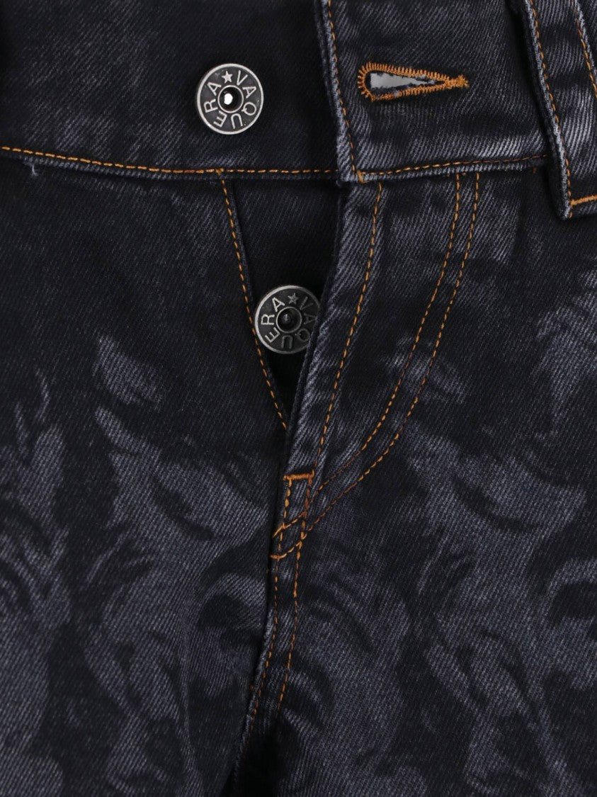 Vaquera Wide-Leg Faded Print Jeans