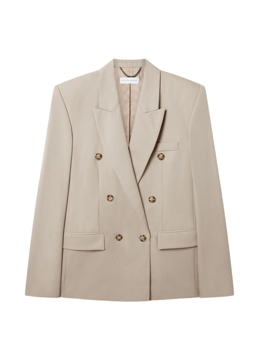 Stella Mccartney Double-Breasted Tortoiseshell Button Blazer