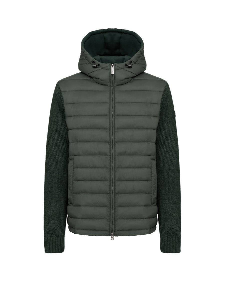 Colmar Originals Green Knit Hooded Jacket With Sleeves