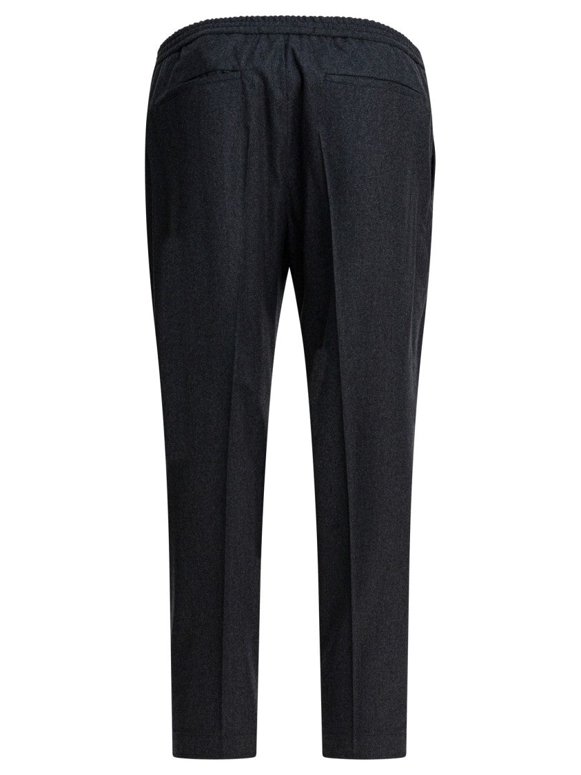 Zegna Tailored Black Trousers With Wool-Silk-Cashmere Blend