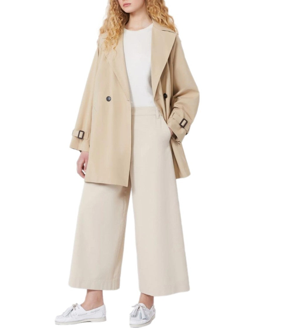 Max Mara Bicolor Beige Waterproof Raincoat