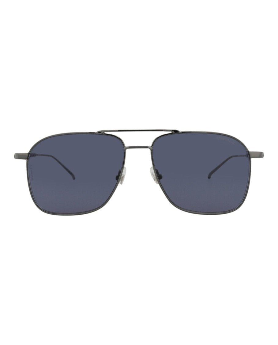 Montblanc Aviator-Frame Metal Sunglasses With Double Bridge Design