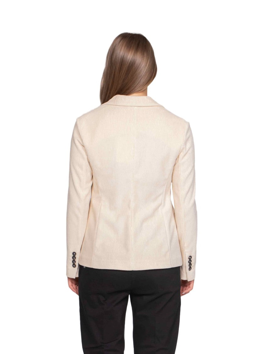 Circolo 1901 Tailored Single-Button Jacket With Notched Lapel And Flap Pockets