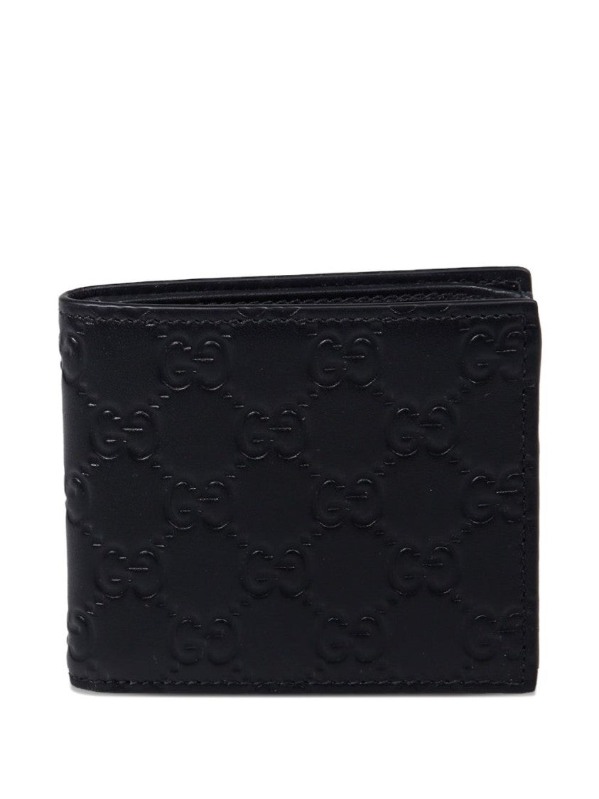 Gucci Bifold Wallet With Embossed Double G Logo