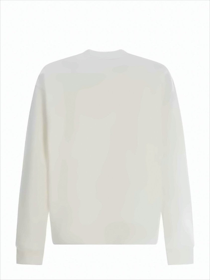 Marni Long Sleeve Cotton Sweatshirt With Geometric Logo
